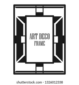 Art deco ornamental border frame. Template for vintage design. Vector illustration