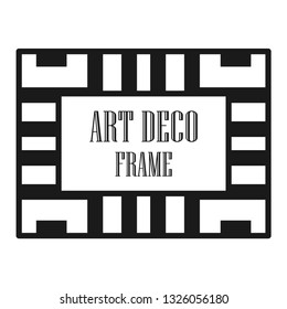 Art deco ornamental border frame. Template for vintage design. Vector illustration