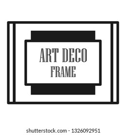 Art deco ornamental border frame. Template for vintage design. Vector illustration