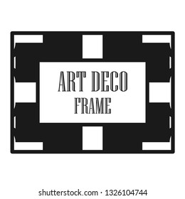 Art deco ornamental border frame. Template for vintage design. Vector illustration