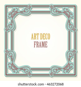 Art deco ornamental frame.