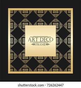 Art deco ornamental vintage frame. Template for design. Vector illustration eps10