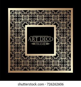 Art deco ornamental vintage frame. Template for design. Vector illustration eps10