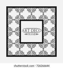 Art deco ornamental vintage frame. Template for design. Vector illustration eps10