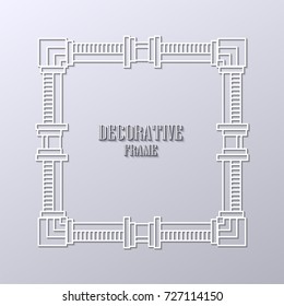 Art deco ornamental vintage frame. Template for design. Vector illustration eps10