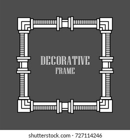 Art deco ornamental vintage frame. Template for design. Vector illustration eps10