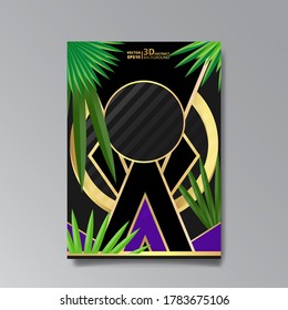 Art Deco page template, retro  style for web and print, city and the lights pattern with golden lines. Modern design for menu or flyer, luxury gentle 