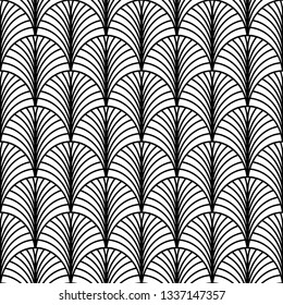 Art Deco Palmette Seamless Pattern Design Stock Vector (Royalty Free ...