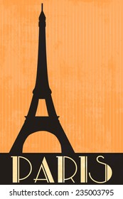 art deco Paris, illustration in vector format
