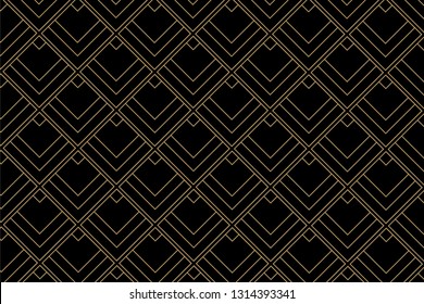 Art deco pattern background with diamond shape - Vector.