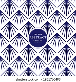 Art Deco Pattern. Blue hexagon seamless pattern in art Deco style.
