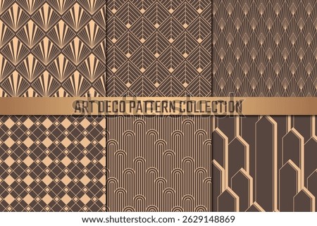 Art Deco Pattern Collection, Art deco seamless background