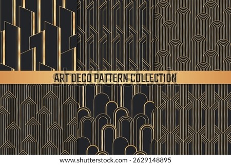 Art Deco Pattern Collection, Art deco seamless background