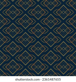 Art deco pattern design. abstract geometric golden background. Art deco wedding, geometric pattern, geometric ornament, linear style. luxury decoration. seamless patterns. vector illustration.