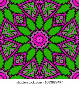 Art deco pattern of floral elements. seamless pattern. Vector illustration. design for printing, presentation, textile industry