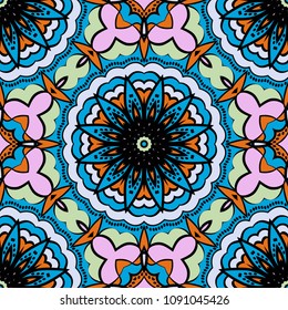 Art deco pattern of floral elements. seamless pattern. Vector illustration. design for printing, presentation, textile industry