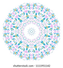 Art deco pattern of floral elements. seamless pattern. Vector illustration. Mandala design for printing, presentation, textile industry.