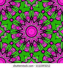 Art deco pattern of floral elements. seamless pattern. Vector illustration. design for printing, presentation, textile industry