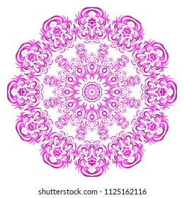 Art deco pattern of floral elements. seamless pattern. Vector illustration. Mandala design for printing, presentation, textile industry.