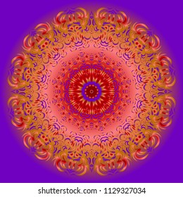 Art deco pattern of floral elements. seamless pattern. Vector illustration. Mandala design for printing, presentation, textile industry.