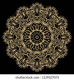 Art deco pattern of floral elements. seamless pattern. Vector illustration. Mandala design for printing, presentation, textile industry.