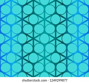 Art Deco Pattern Of Geometric Elements. Seamless Pattern. Vector Illustration. Design For Printing, Presentation, Textile Industry. Glowing Color