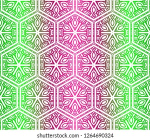 Art Deco Pattern Of Geometric Elements. Seamless Pattern. Vector Illustration. Design For Printing, Textile Industry.