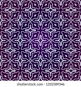 Art Deco Pattern Of Geometric Elements. Seamless Pattern. Vector Illustration. Design For Printing, Presentation, Textile Industry. Purple white color.
