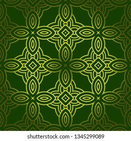 Art Deco Pattern Of Geometric Elements. Seamless Pattern. Vector Illustration. Design For Printing, Presentation, Textile Industry.