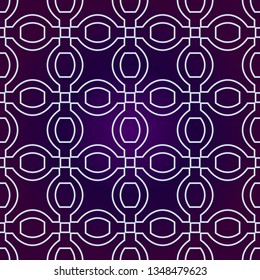 Art Deco Pattern Of Geometric Elements. Seamless Pattern. Vector Illustration. Design For Printing, Presentation, Textile Industry. Purple white color.