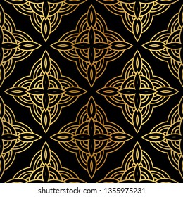 Art Deco Pattern Of Geometric Elements. Seamless Pattern. Vector Illustration. Design For Printing, Presentation, Textile Industry.