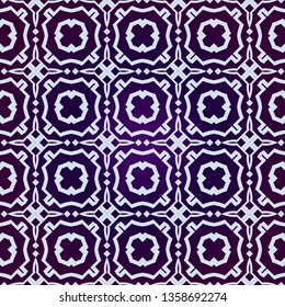 Art Deco Pattern Of Geometric Elements. Seamless Pattern. Vector Illustration. Design For Printing, Presentation, Textile Industry. Purple white color.