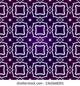 Art Deco Pattern Of Geometric Elements. Seamless Pattern. Vector Illustration. Design For Printing, Presentation, Textile Industry. Purple white color.