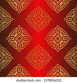 Art Deco Pattern Of Geometric Elements. Seamless Pattern. Vector Illustration. Design For Printing, Presentation, Textile Industry.