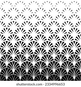 Art deco pattern. Geometric peacock background. Аlowers design for prints. Geometry modern ornament. Scrolls lattice. China ethnic style. Scale motive. Peacocks abstract texture. Vector illustration