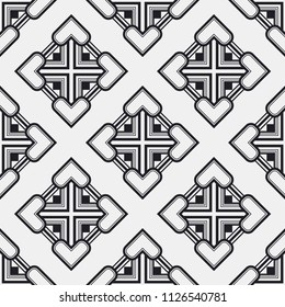 Art Deco Pattern. Seamless background. Geometric design. 1920-30s motifs. Luxury vintage illustration