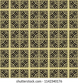 Art Deco Pattern. Seamless background. Geometric design. 1920-30s motifs. Luxury vintage illustration