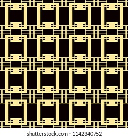 Art Deco Pattern. Seamless background. Geometric design. 1920-30s motifs. Luxury vintage illustration