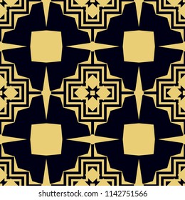 Art Deco Pattern. Seamless background. Geometric design. 1920-30s motifs. Luxury vintage illustration