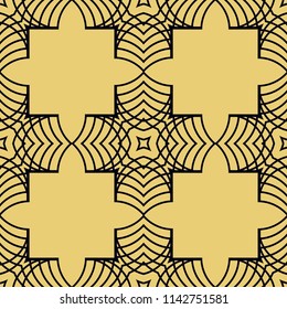 Art Deco Pattern. Seamless background. Geometric design. 1920-30s motifs. Luxury vintage illustration