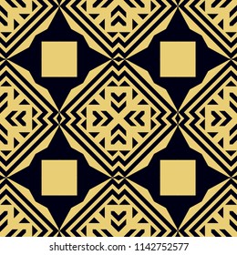 Art Deco Pattern. Seamless background. Geometric design. 1920-30s motifs. Luxury vintage illustration