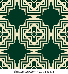 Art Deco Pattern. Seamless background. Geometric design. 1920-30s motifs. Luxury vintage illustration