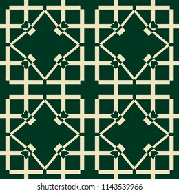 Art Deco Pattern. Seamless background. Geometric design. 1920-30s motifs. Luxury vintage illustration