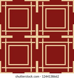 Art Deco Pattern. Seamless colored background. Minimalistic geometric design. Vector line design. 1920-30s motifs. Luxury vintage illustration