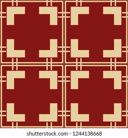 Art Deco Pattern. Seamless colored background. Minimalistic geometric design. Vector line design. 1920-30s motifs. Luxury vintage illustration