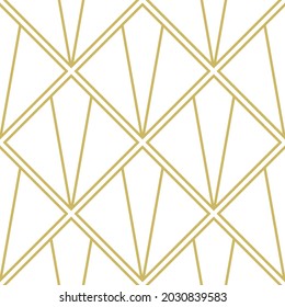 Patrón Art Decó. Decoración vintage geométrica sin inconvenientes. Diseño de líneas mínimas. Beige de fondo blanco. El motivo de los años veinte. Ilustración vectorial de mosaico cuadrado. Elemento de hoja de palma de abanico