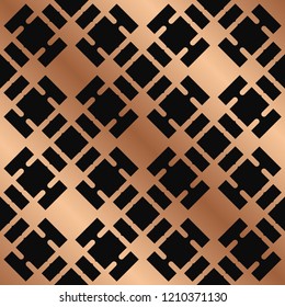 Art Deco Pattern. Seamless golden background. Minimalistic geometric design. Vector line design. 1920-30s motifs. Luxury vintage illustration