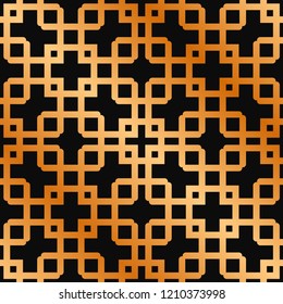 Art Deco Pattern. Seamless golden background. Minimalistic geometric design. Vector line design. 1920-30s motifs. Luxury vintage illustration