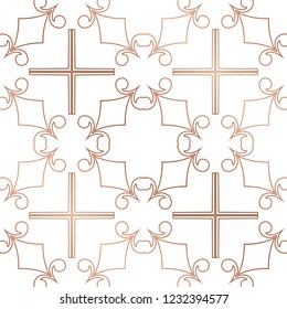 Art Deco Pattern. Seamless golden background. Minimalistic geometric design. Vector line design. 1920-30s motifs. Luxury vintage illustration