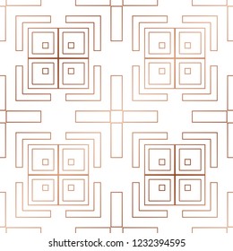 Art Deco Pattern. Seamless golden background. Minimalistic geometric design. Vector line design. 1920-30s motifs. Luxury vintage illustration